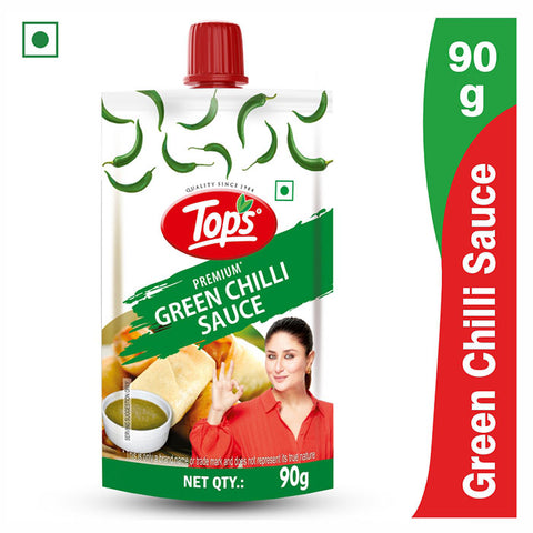 Tops Green Chilli Sauce - 90g. Spout