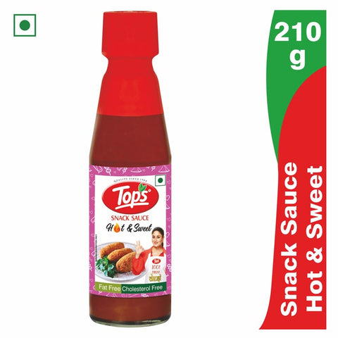 Tops Hot & Sweet Snack Sauce - 210g. Glass Bottle