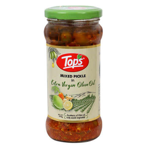 Tops Olive Oil Mixed Pickle - 370g. Glass Jar