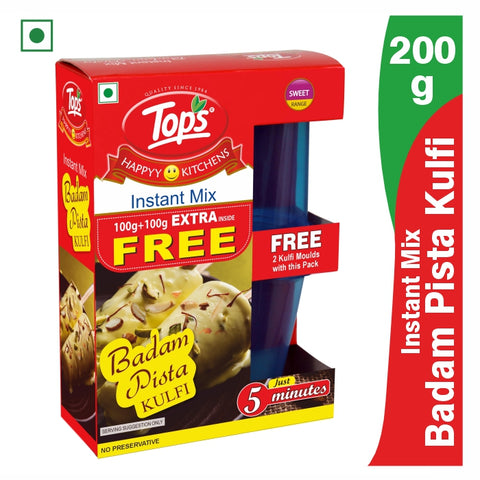 TOPS Instant Mix Badam Pista Kulfi- 100g +100g Mono Carton