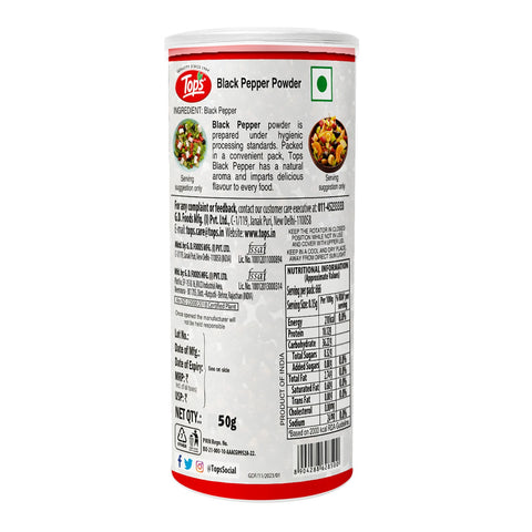 TOPS Black Pepper - 50g.