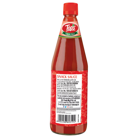 Tops Snack Sauce - 970g. Glass Bottle