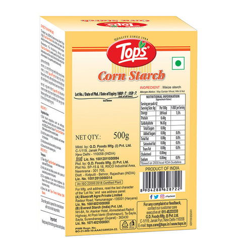 TOPS Corn Starch - 500g. Mono Carton