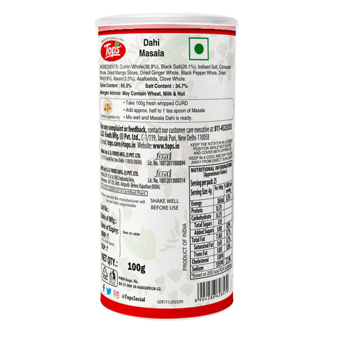 TOPS Dahi Masala   - 100g.