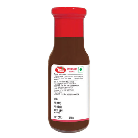 TOPS Dahi Bhalla Sauce - 245g. Glass Bottle