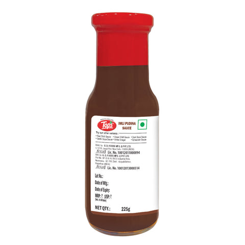 TOPS Imli Pudina Sauce - 225g. Glass Bottle