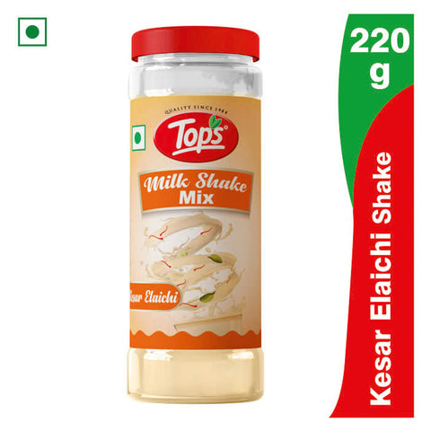 TOPS Milk Shake Mix Kesar Elaichi Flavour - 220g PET Bottle