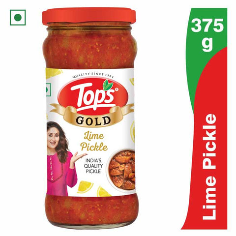 TOPS Gold Lime Pickle - 375g. Glass Bottle