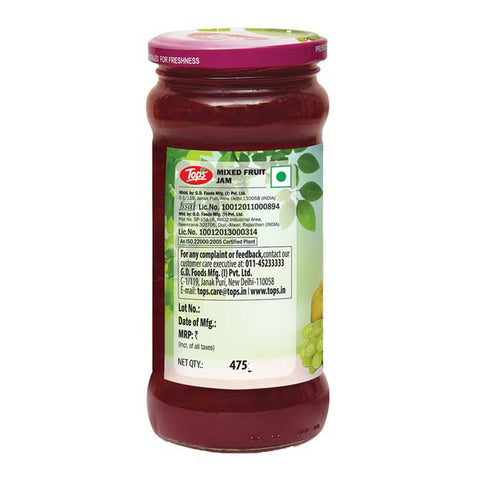 Tops Mixed Fruit Jam - 475g. Glass Bottle