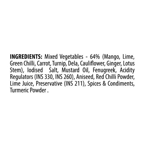 TOPS Gold Mixed Pickle - 375g. Glass Bottle
