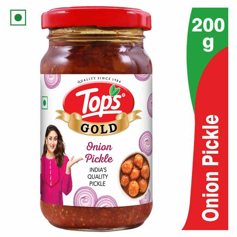 Tops Gold Onion Pickle - 200g  Glass Bottle