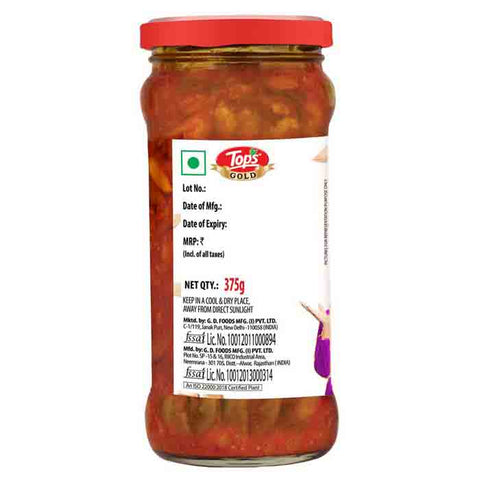 Tops Pickle Mixed - 375g. Glass Bottle