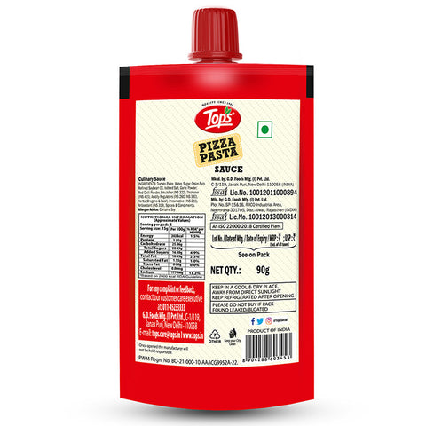 TOPS Pizza Pasta Sauce - 90g. Spout