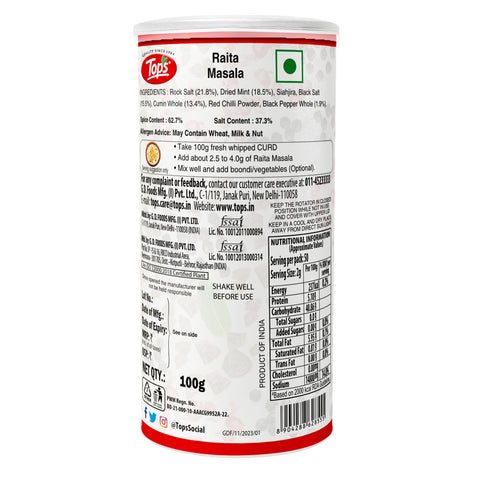 TOPS Raita Masala  - 100g.
