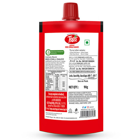 TOPS Red Chilli Sauce - 90g. Spout