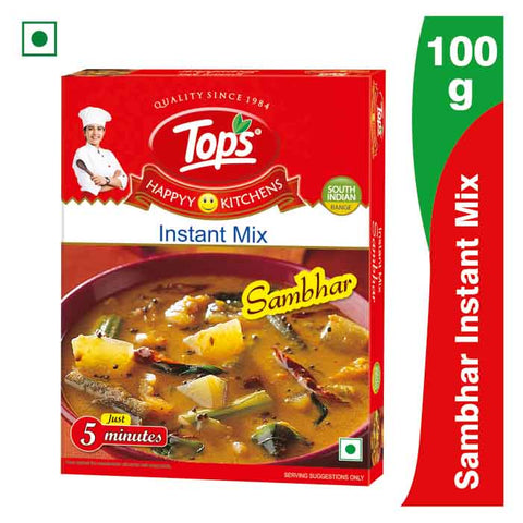 Tops Instant Mix Sambhar Masala - 100g. Mono Carton