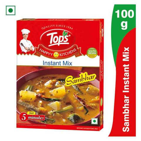 TOPS Instant Mix Sambhar Masala - 100g. Mono Carton