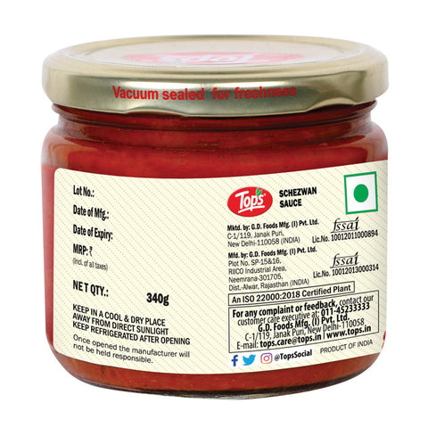 Tops Schezwan Sauce - 340g. Glass Jar