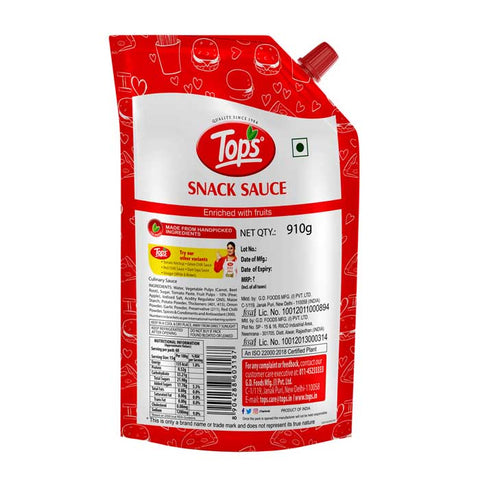 Tops Snack Sauce Spout - 910g. Spout