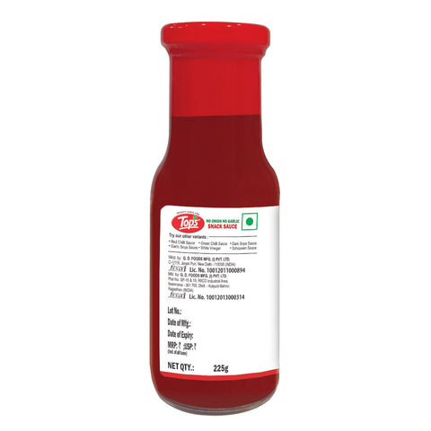 TOPS Snack Sauce (No Onion No Garlic) - 225g. Glass Bottle