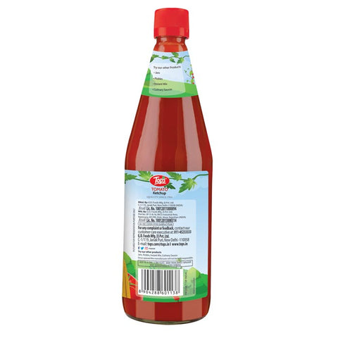 Tops Tomato Ketchup No Onion No Garlic - 1Kg. Glass Bottle