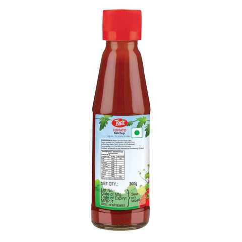Tops Tomato Ketchup No Onion No Garlic - 200g. Glass Bottle