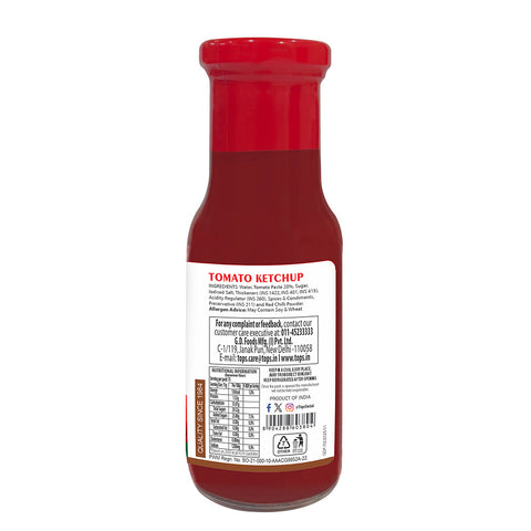 TOPS Tomato Ketchup No Onion No Garlic - 235g. Glass Bottle
