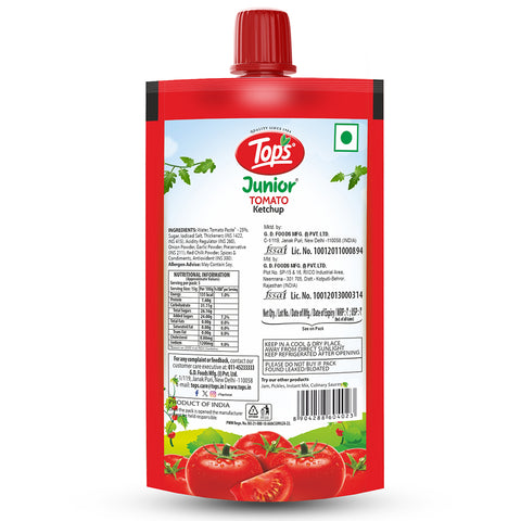 TOPS Junior Tomato Ketchup - 80g. Spout view 2