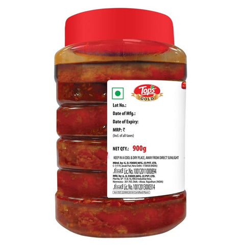 TOPS Gold Stuffed Red Chilli Pickle - 900g. PET Jar