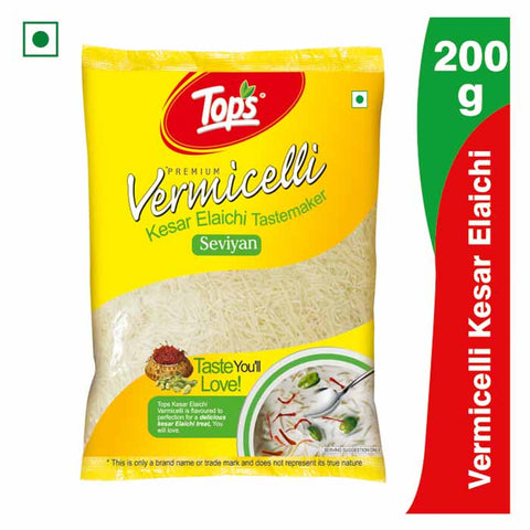 TOPS Vermicelli Kesar Elaichi (PP Bag) - 200g. Pouch