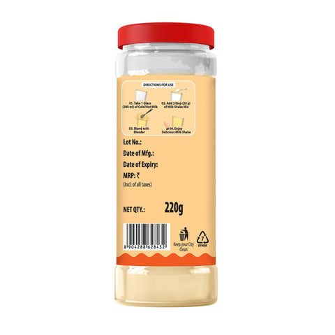 TOPS Milk Shake Mix Kesar Elaichi Flavour - 220g PET Bottle