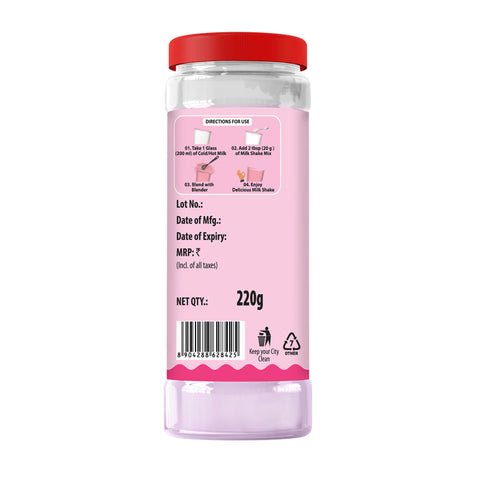 TOPS Milk Shake Mix Strawberry Flavour - 220g PET Bottle