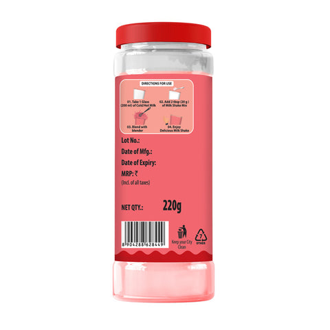 TOPS Milk Shake Mix Rose Flavour - 220g PET Bottle
