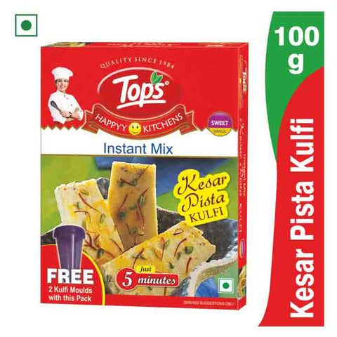 Tops Instant Mix Kesar Pista Kulfi - 100g Mono Carton