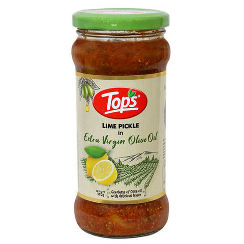 TOPS Lime Pickle in Extra Virgin Olive Oil - 370g. Glass Jar