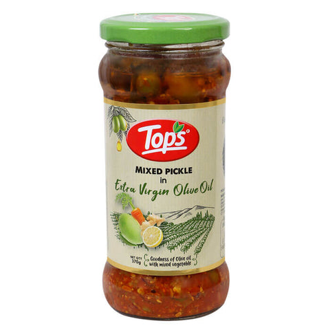 TOPS Mixed Pickle in Extra Virgin Olive Oil - 370g. Glass Jar